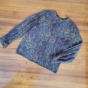 Vintage Paisley Pattern Blouse